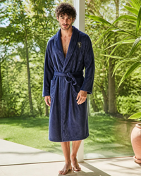 Peignoir bleu homme