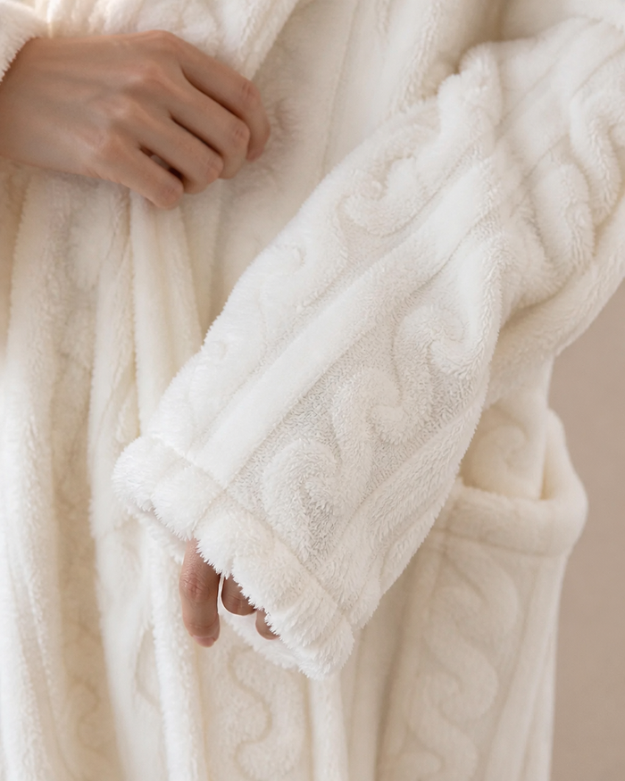Peignoir de bain femme moelleux