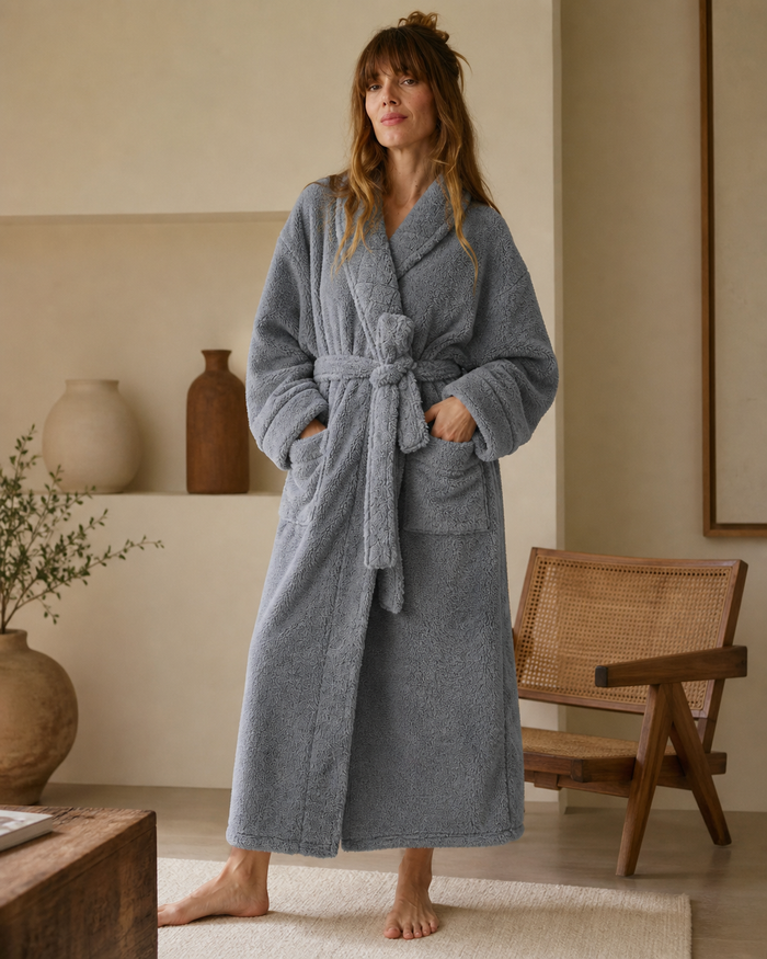 Peignoir de bain long femme