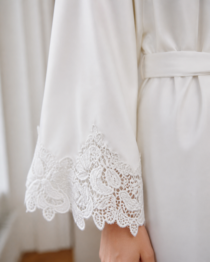 Peignoir mariée dentelle