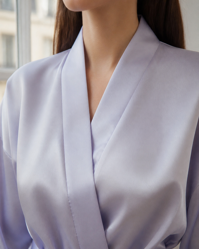 Peignoir femme personnalisé satin