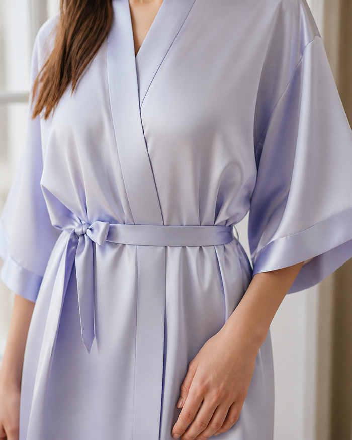 Peignoir femme personnalisé satin