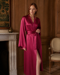 Peignoir femme satin long