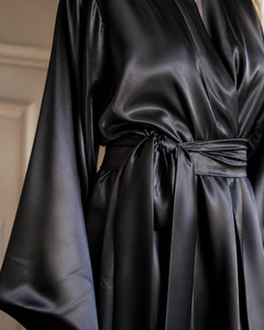 Peignoir femme satin long