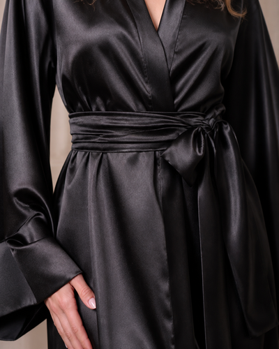 Peignoir femme satin long