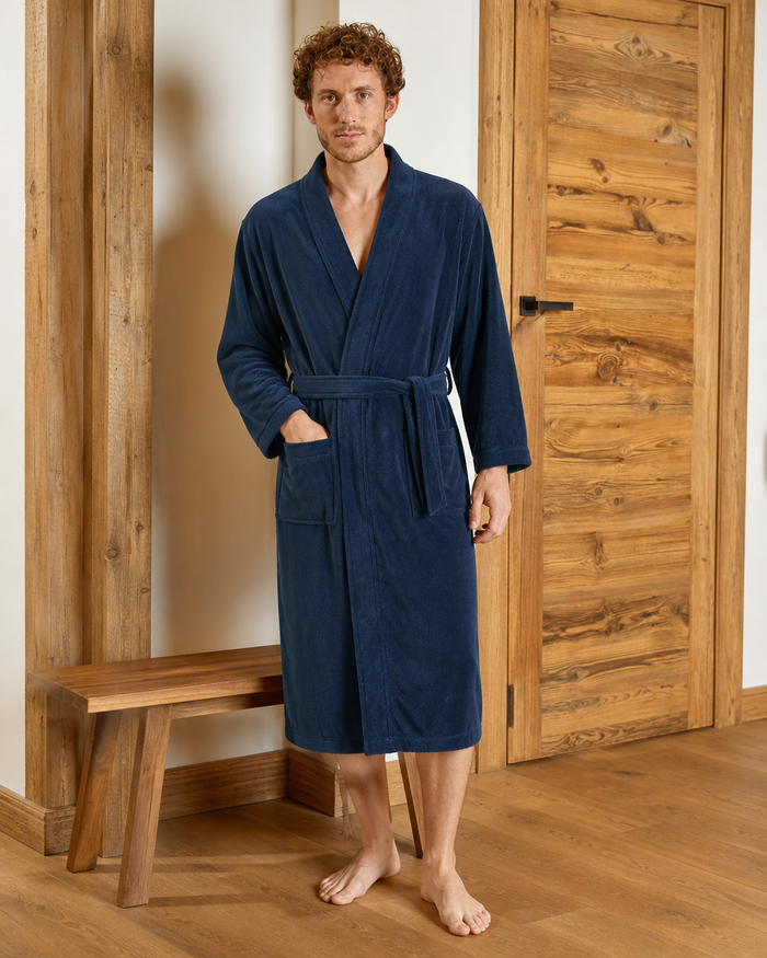 Peignoir homme broderie