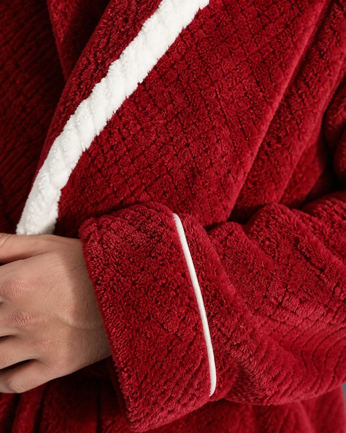 Peignoir homme rouge