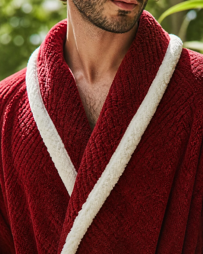 Peignoir homme rouge