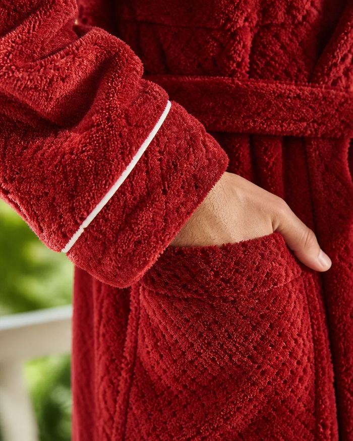 Peignoir homme rouge