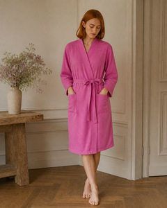 Peignoir microfibre femme