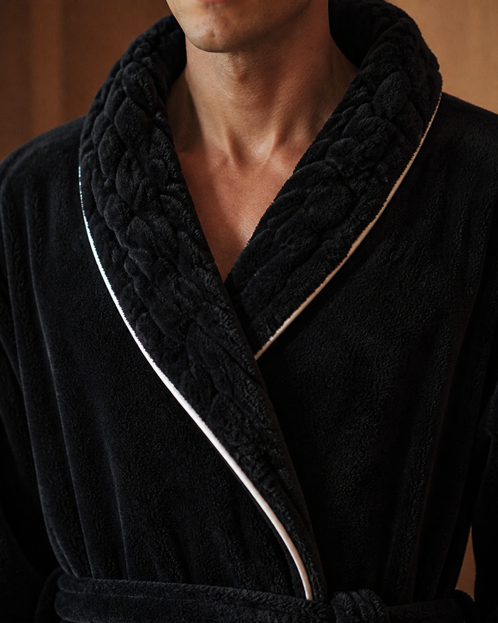 Peignoir noir homme