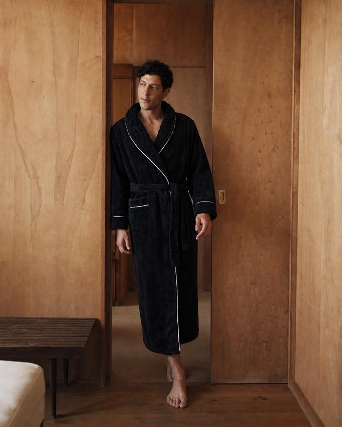 Peignoir noir homme