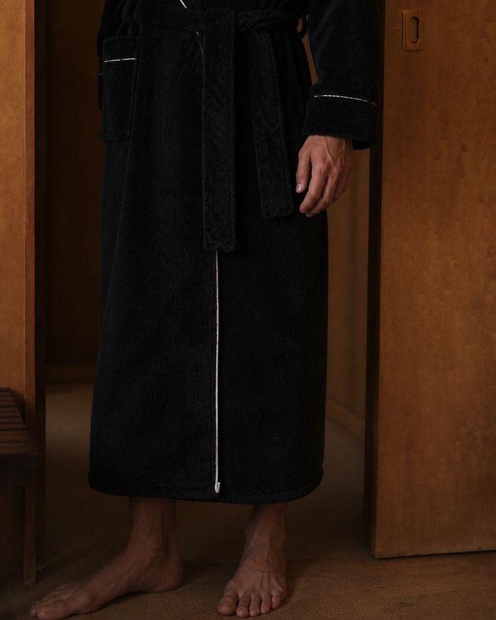 Peignoir noir homme