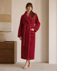 Peignoir polaire chaud femme