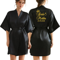 Peignoir femme personnalisé satin