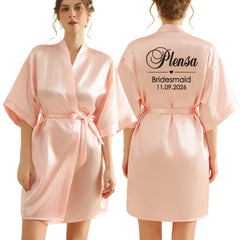 Peignoir femme personnalisé satin